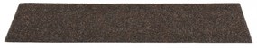 15 db sötétbarna négyszögletes öntapadó lépcsőszőnyeg 76x20cm
