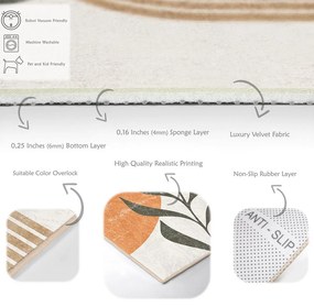 Krémszínű mosható futószőnyeg 80x200 cm Dot Arch – Mila Home