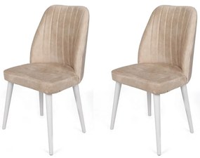 Alfa Beige and White étkezőszékek, 2 db