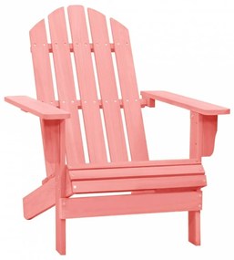 Rózsaszín tömör fenyőfa kerti adirondack szék