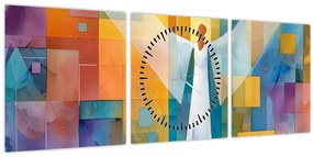 Kép - Geometrikus angyal (órával) (90x30 cm)