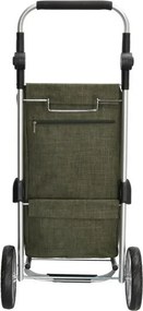 Zöld állítható bevásárlókocsi kerekeken "Hercules"