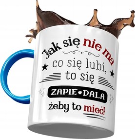 Bögre Kék Vicces Ajándék Nyomtatott Fotóval