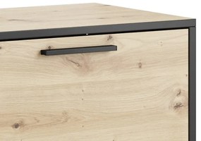Komód typ 860 Bryanna (artisan tölgy + fekete). 1041894