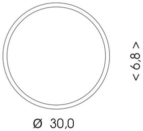 Ecolite WMAT300-15W/CR - LED Mennyezeti lámpa MARTIN LED/15W/230V IP65 fekete