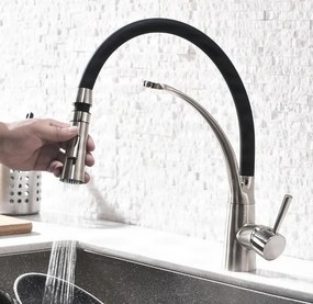 Mosogatócsaptelep EYN KC46919 kihúzható zuhanyfejjel és LED-fénnyel, több színváltozatban — Zöld