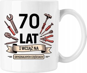 Bögre 70 éves Születésnap Alkatrész Vicces Fehér 330ml