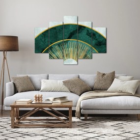 Kép - Arany textúrájú formák (150x105 cm)