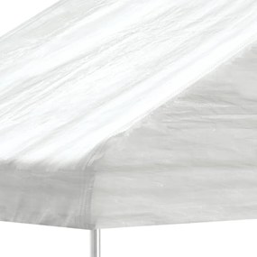 fehér polietilén pavilon tetővel 5,88 x 2,23 x 3,75 m