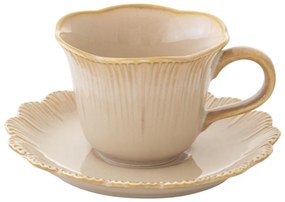 Porcelán kávéscsésze szett - 110ml - Fleuri terracotta