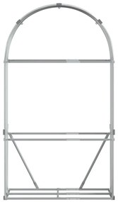 világosszürke horganyzott acél rönktartó 120 x 45 x 210 cm