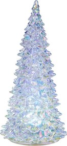 CRYSTAL LED üveg fenyő 23 cm gyöngyház szín
