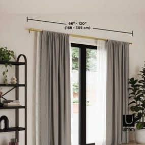 Acél bővíthető-dupla függönykarnis 168 - 305 cm Cappa – Umbra
