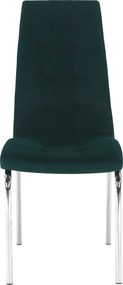 Étkezőszék, smaragd Velvet szövet/króm, GERDA NEW