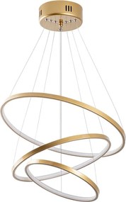Simit 13700 arany fém LED függőlámpa, 50 x 50 cm
