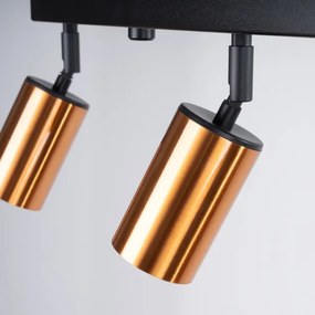 Sollux SL.1379 - Spotlámpa WINX 4xGU10/10W/230V fekete/réz