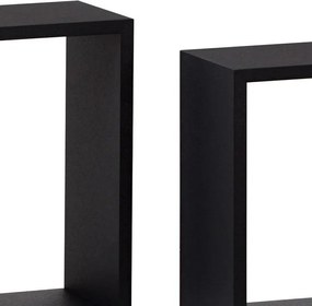 Fali polc fekete színben, mdf P-008 BK