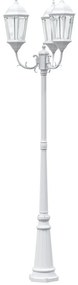Kerti Lámpaoszlop 3-Lámpás E27 Fehér 235 cm Alumínium