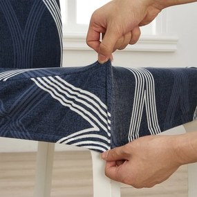 4Home Elegant elasztikus székhuzat kék , 45-50 cm, 2 db-os szett