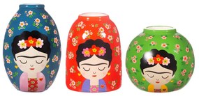 Kerámia váza készlet 3 db-os (magasság 8 cm) Floral Frida – Sass &amp; Belle