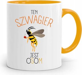 Sógornak Sárga Bögre Születésnapi Ajándéknak, fényképes nyomattal