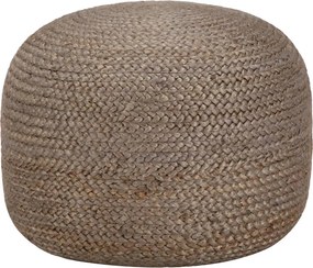 vidaXL kézzel készült világosszürke juta puff 45 x 30 cm