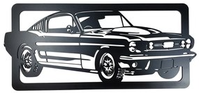 Vidám Fal Fából készült fali dekoráció Fekete Mustang