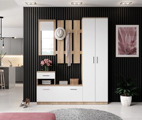 Akasztós szekrény, sonoma tölgy/fehér, ASTER