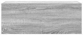 szürke sonoma szerelt fa fali fürdőszobaszekrény 80x25x30 cm