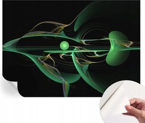 Dekoratív öntapadós fotótapéta Hálószobába Zöld hullámok 208x146 cm