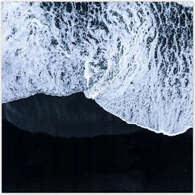 Poszterek 70x70 Izland fekete tengerparttal