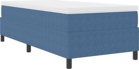 vidaXL Boxrugós ágy Kék és Fehér 80 x 200 cm Bársonyos szövet