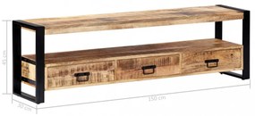 tömör mangófa TV-szekrény 150 x 30 x 45 cm