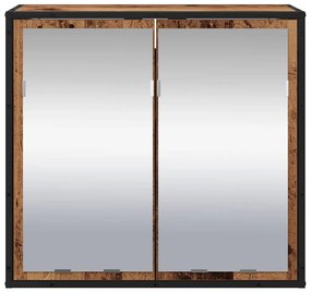Fürdőszobai tükörszekrény Régi fa 65 x 20 x 60 cm Faanyag