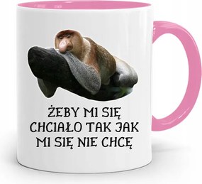 Rózsaszín Bögre Janusz Hordozó, Hogy Szeretném, fényképes nyomattal