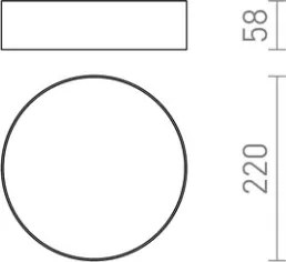 RENDL LARISA R 22 DIMM mennyezeti lámpa fekete 230V LED 20W 3000K 4000K 6500K