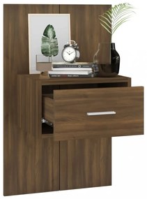 barna tölgyszínű falra szerelhető éjjeliszekrény