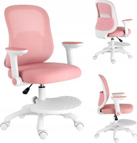 Neoseat Juni gyerek forgószék lábtartóval, rózsaszín