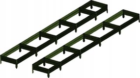 Magasított ágyás szett üvegházakhoz 250x600 zöld Ptf Lengyel