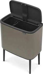 Szürke acél érintésre nyíló szelektív szemetes 34 l Bo Touch Bin – Brabantia