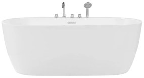 Fehér szabadon álló fürdőkád 170 x 80 cm ROTSO Beliani