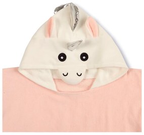 Rózsaszín pamut gyerek fürdőponcsó Lola – Good Morning