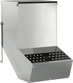 vidaXL Nyúl Etető Ezüst 17,5 x 26 x 28,5 cm Horganyzott acél