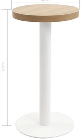 Világosbarna MDF bisztróasztal 40 cm
