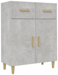 betonszürke szerelt fa tálalóasztal 69,5 x 34 x 89 cm