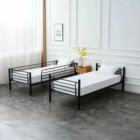 Emeletes Fém Ágykeret Fekete Színben. 90x200 cm RODEZ