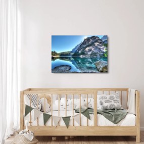 Egy alpesi tó képe (90x60 cm)