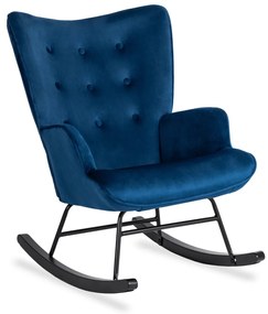 Hintafotel Sötétkék Bársony Kárpittal. ELIS