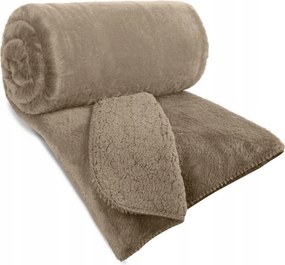 Dekoratív ágytakaró Nina 220x240 bézs szőrme és bolyhos