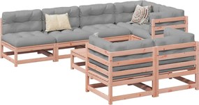 vidaXL 8 részes tömör duglászfenyő kerti kanapészett